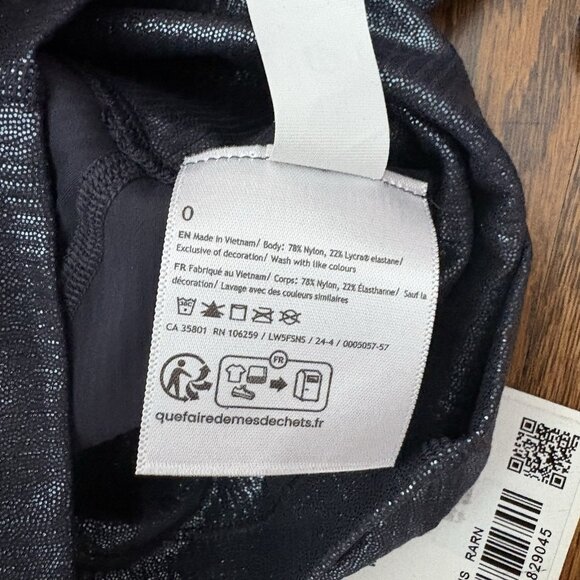 Lululemon 0 Radiate Foil Black Night Align High-Rise Ribbed Pant 25” Shine NWT - Picture 11 of 14